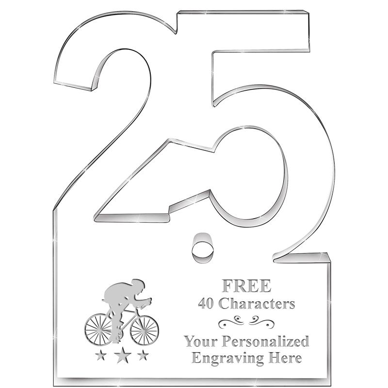 6" 25 YEARS OF SERVICE ACRYLIC