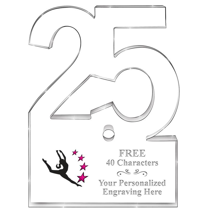 6" 25 YEARS OF SERVICE ACRYLIC