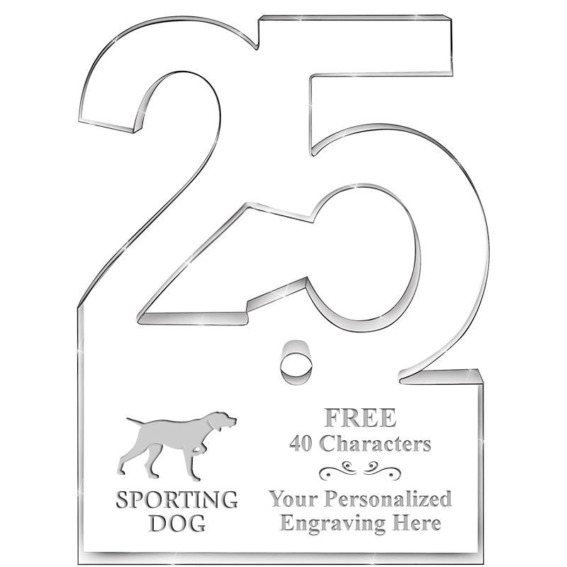 6" 25 YEARS OF SERVICE ACRYLIC