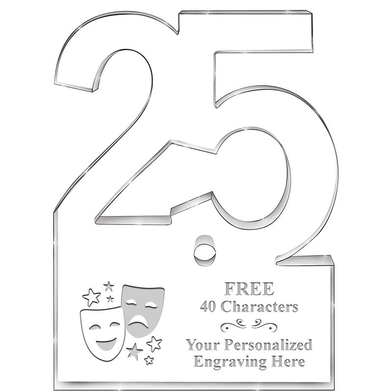 6" 25 YEARS OF SERVICE ACRYLIC