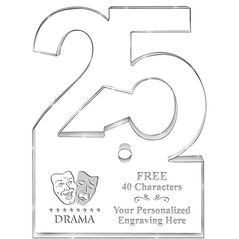 6" 25 YEARS OF SERVICE ACRYLIC