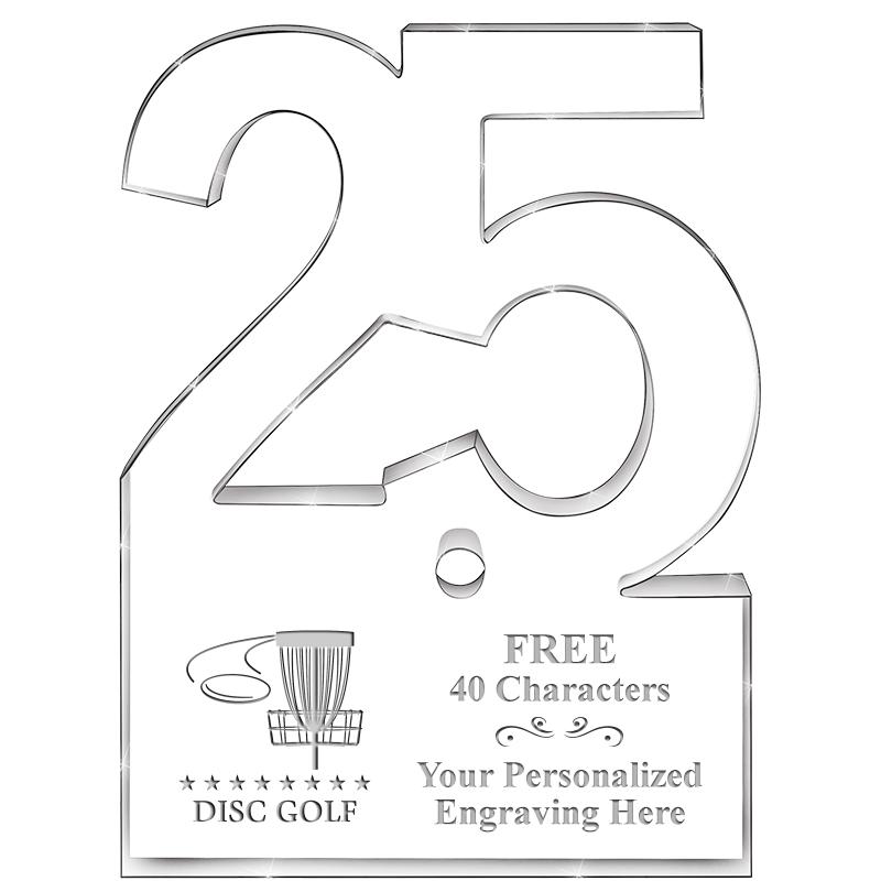 6" 25 YEARS OF SERVICE ACRYLIC