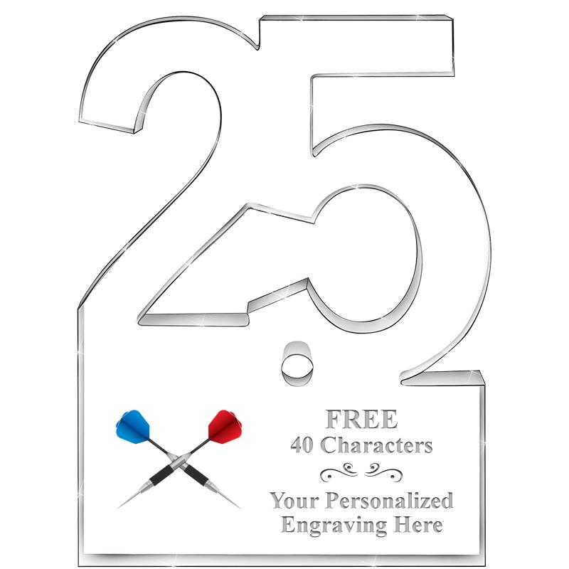 6" 25 YEARS OF SERVICE ACRYLIC