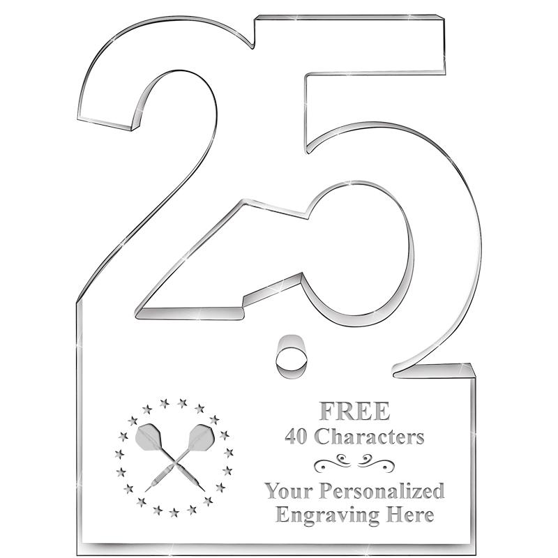 6" 25 YEARS OF SERVICE ACRYLIC