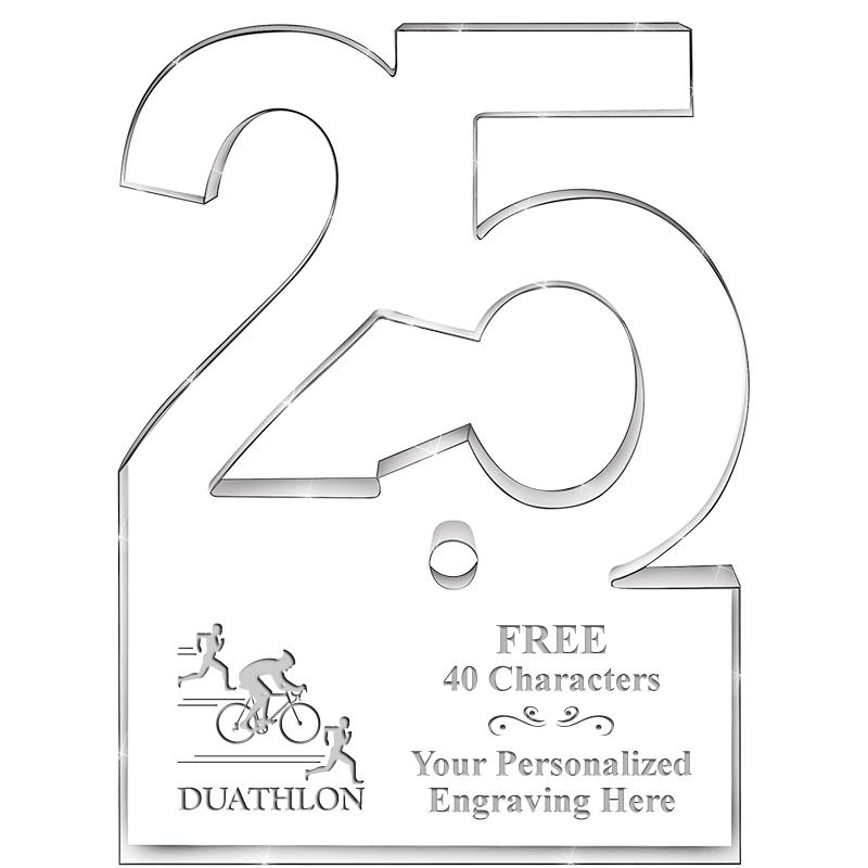 6" 25 YEARS OF SERVICE ACRYLIC