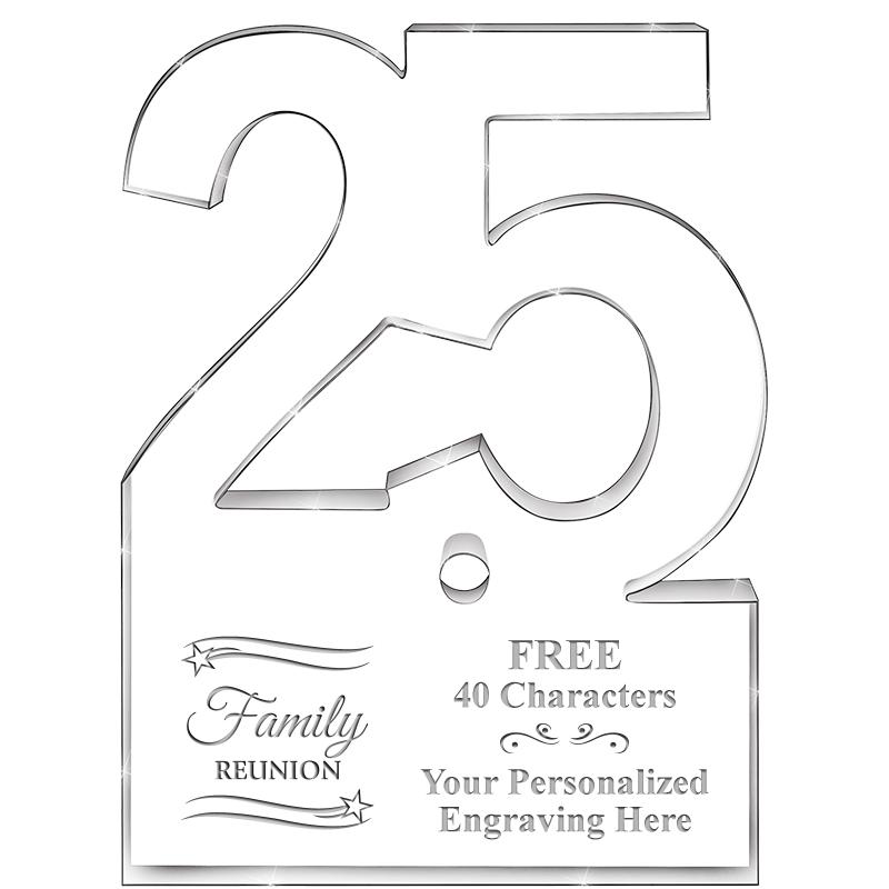 6" 25 YEARS OF SERVICE ACRYLIC