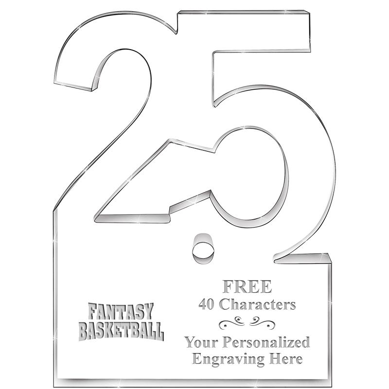 6" 25 YEARS OF SERVICE ACRYLIC