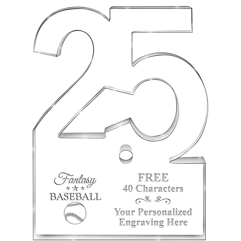 6" 25 YEARS OF SERVICE ACRYLIC