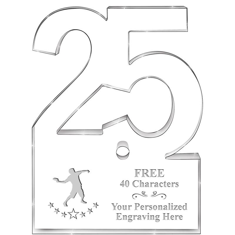 6" 25 YEARS OF SERVICE ACRYLIC