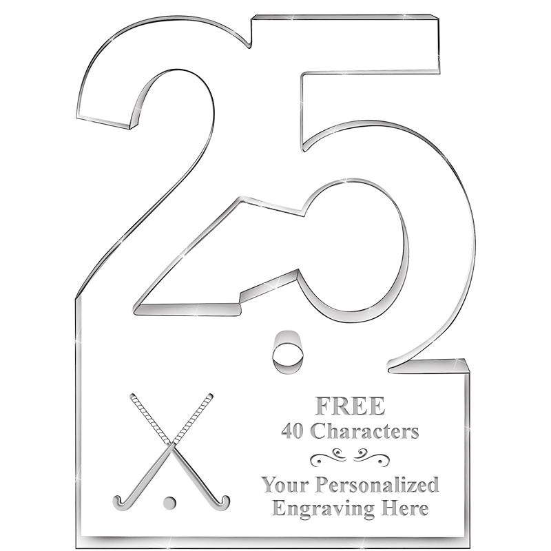 6" 25 YEARS OF SERVICE ACRYLIC