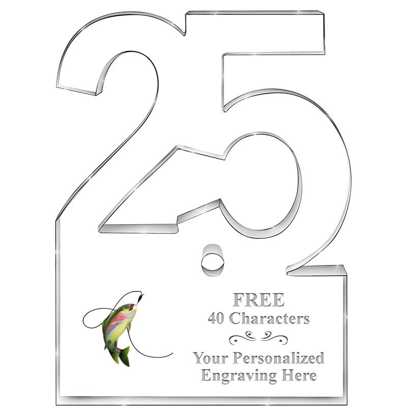 6" 25 YEARS OF SERVICE ACRYLIC