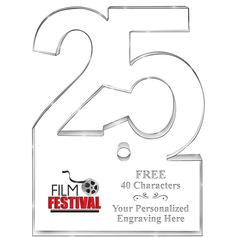 6" 25 YEARS OF SERVICE ACRYLIC