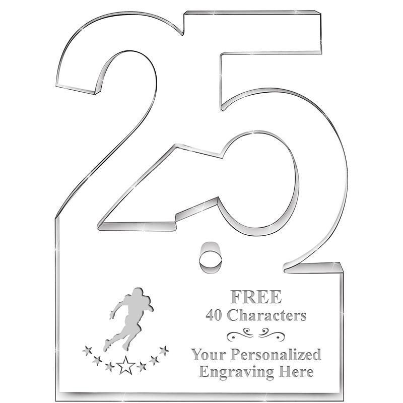 6" 25 YEARS OF SERVICE ACRYLIC