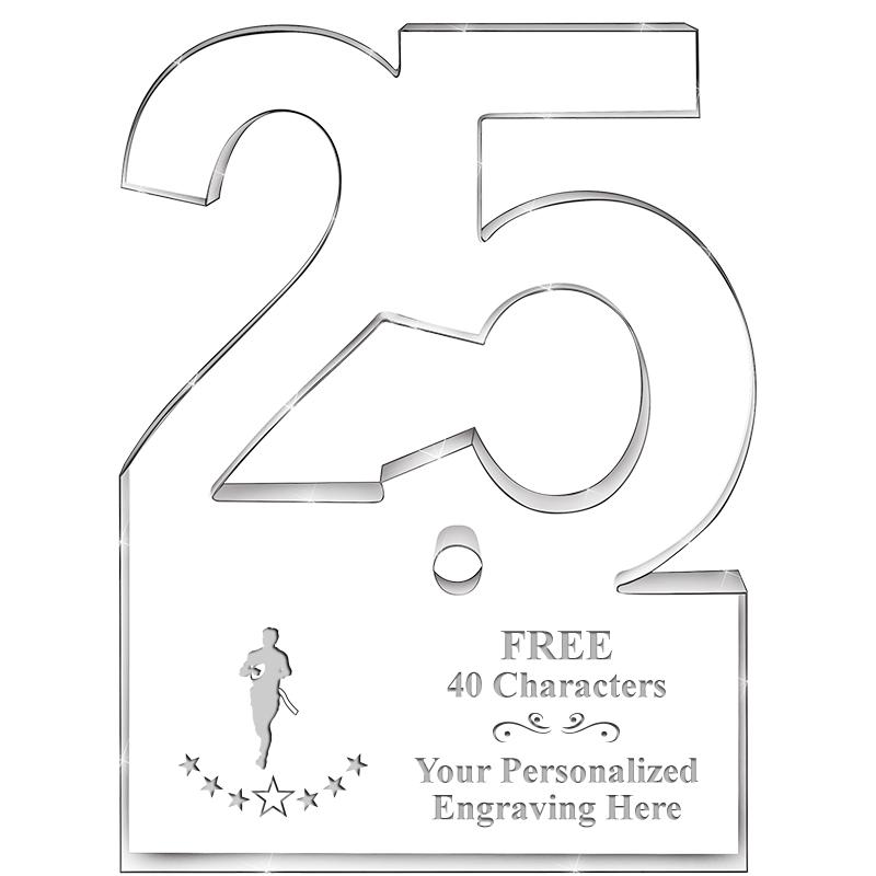 6" 25 YEARS OF SERVICE ACRYLIC