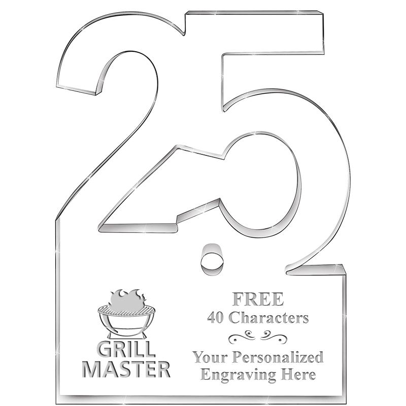 6" 25 YEARS OF SERVICE ACRYLIC