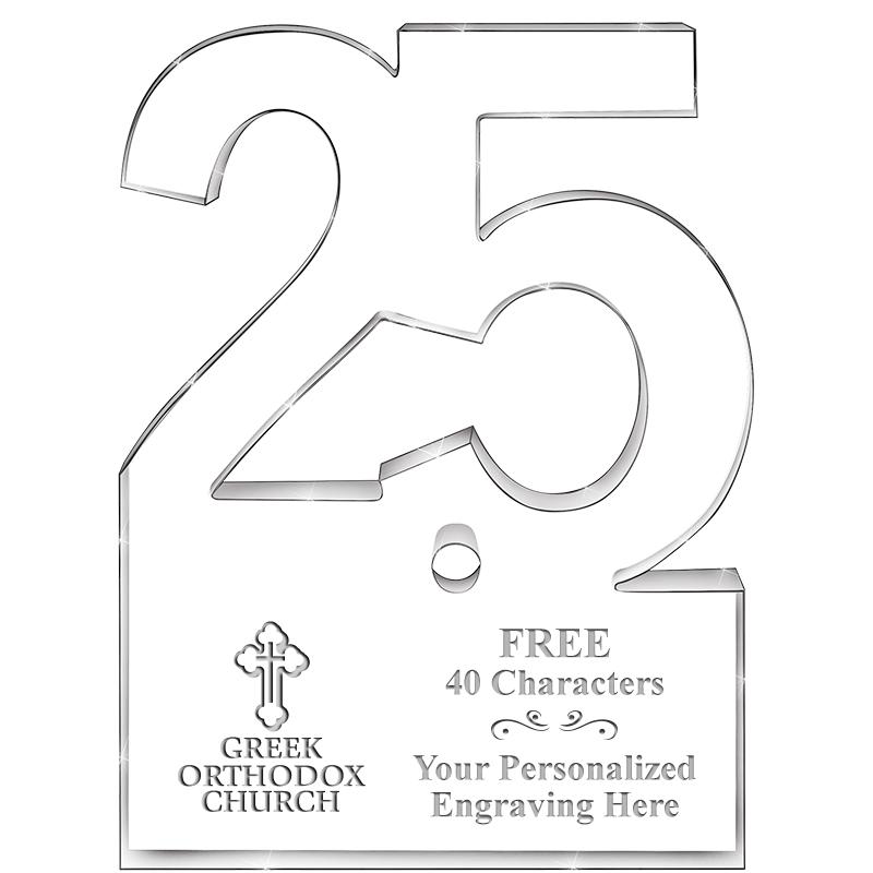 6" 25 YEARS OF SERVICE ACRYLIC