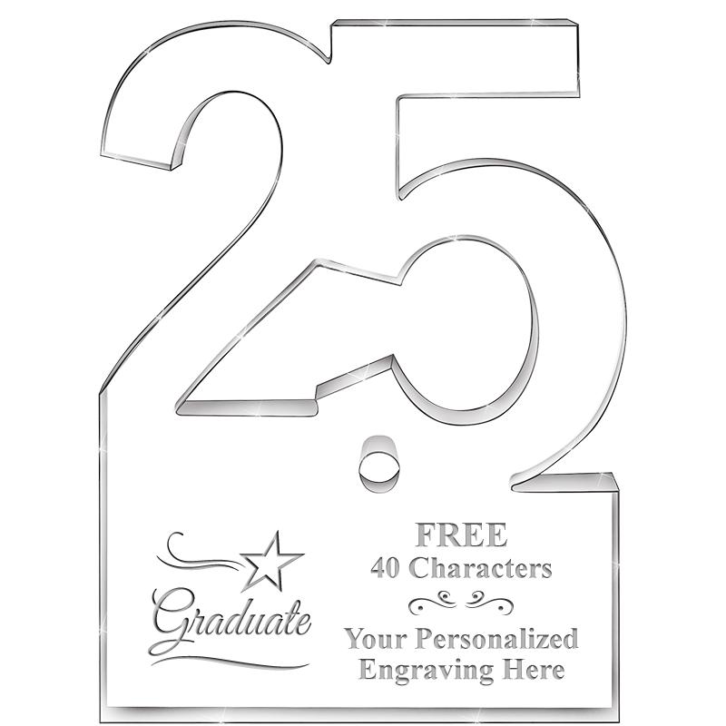 6" 25 YEARS OF SERVICE ACRYLIC