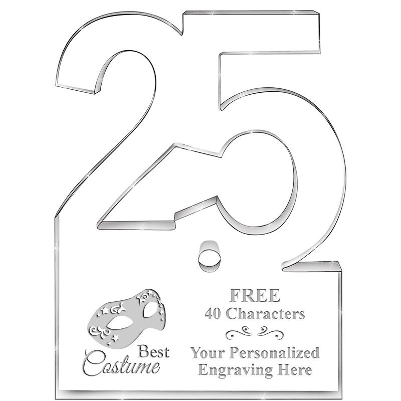 6" 25 YEARS OF SERVICE ACRYLIC