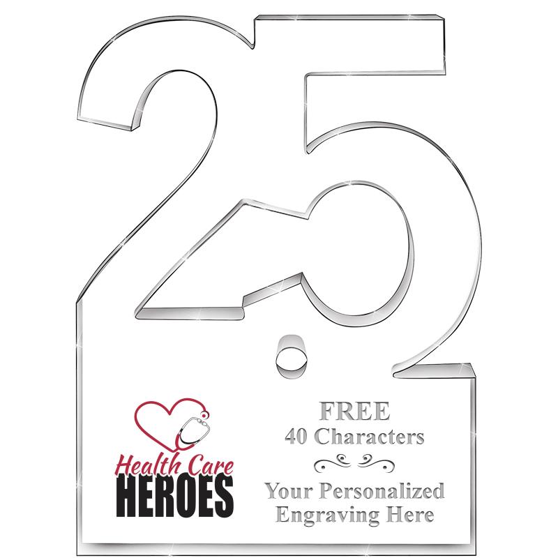 6" 25 YEARS OF SERVICE ACRYLIC