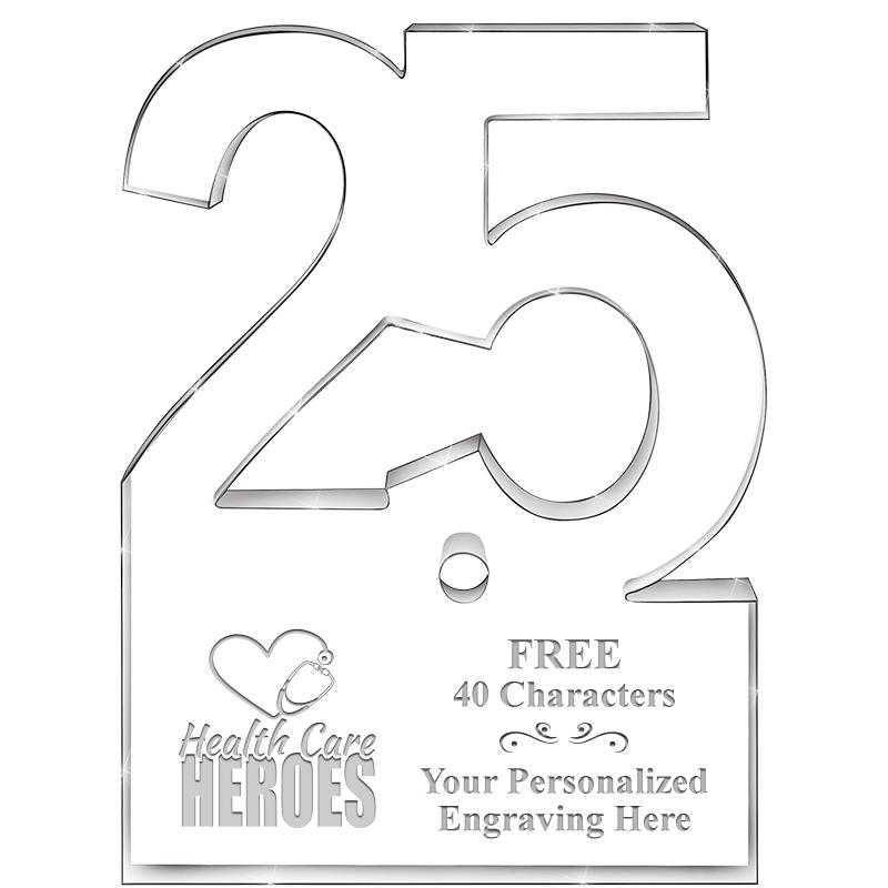 6" 25 YEARS OF SERVICE ACRYLIC