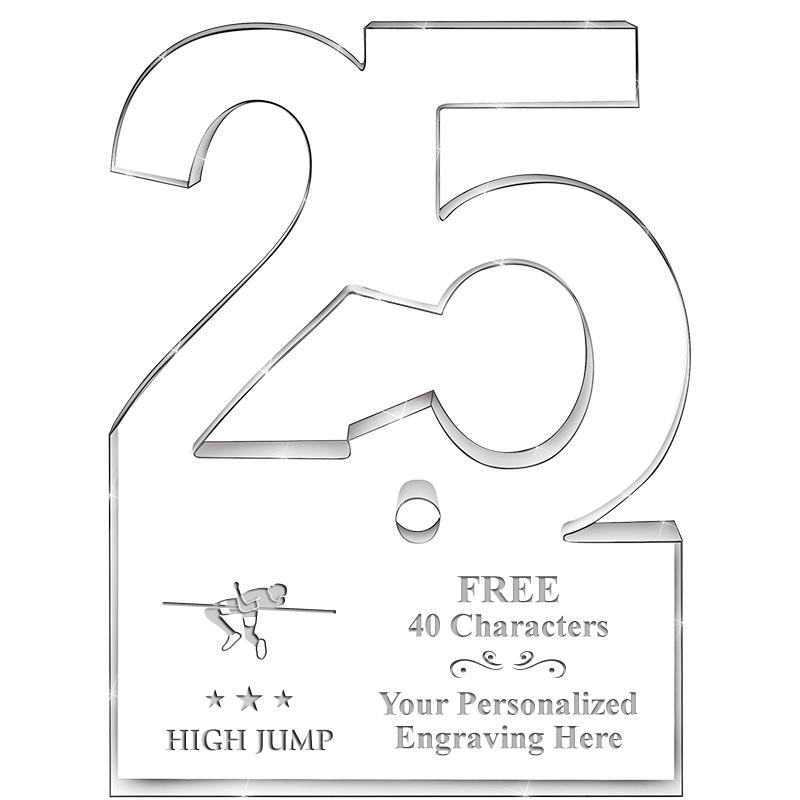 6" 25 YEARS OF SERVICE ACRYLIC