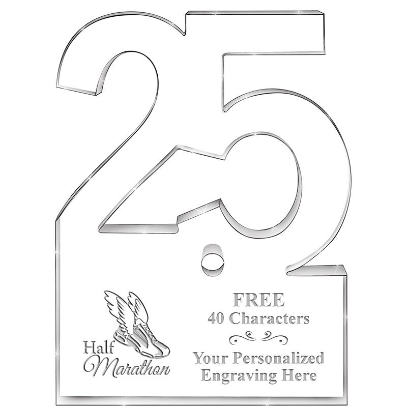 6" 25 YEARS OF SERVICE ACRYLIC