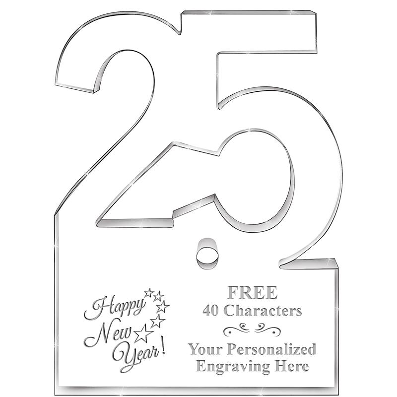 6" 25 YEARS OF SERVICE ACRYLIC