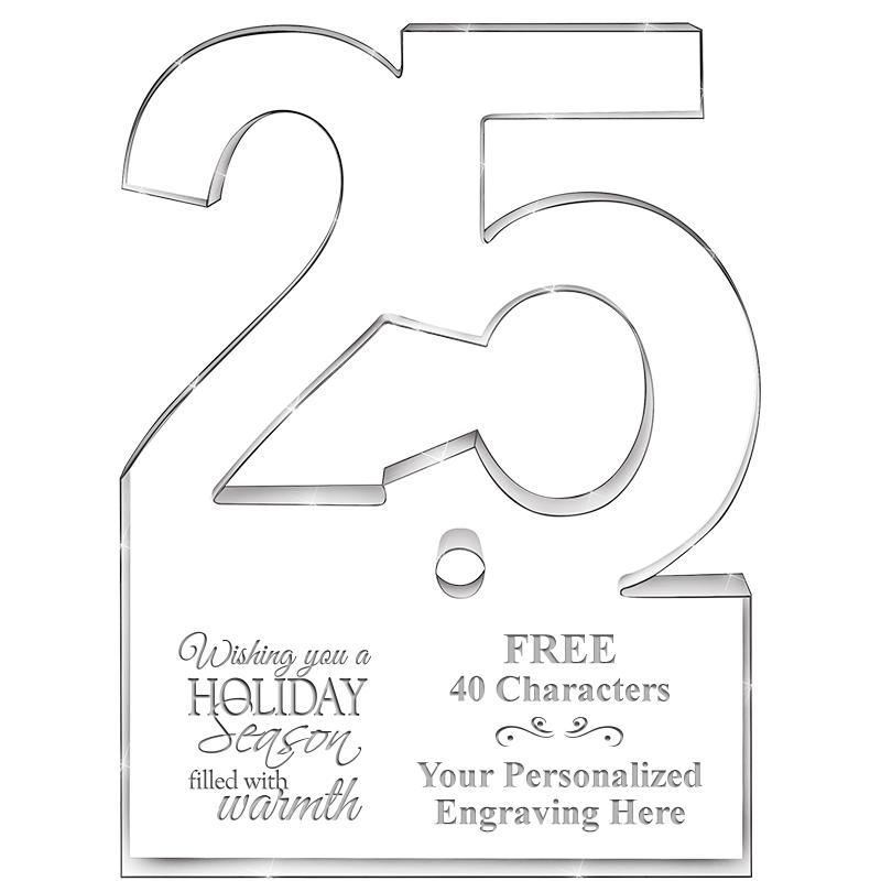 6" 25 YEARS OF SERVICE ACRYLIC