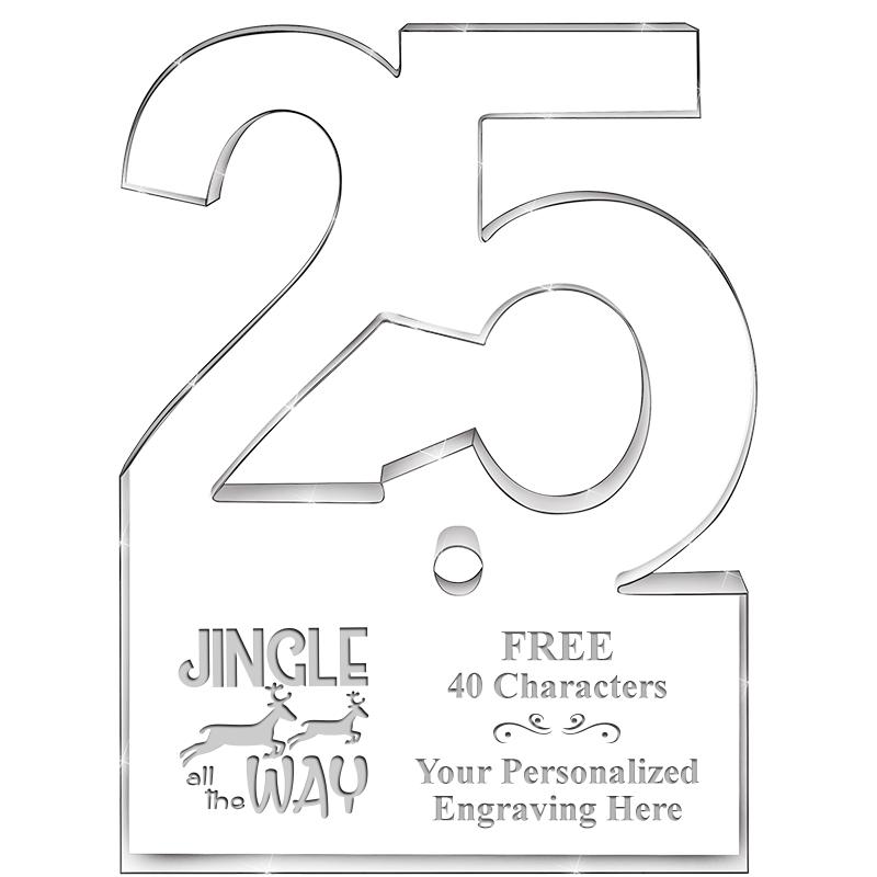 6" 25 YEARS OF SERVICE ACRYLIC