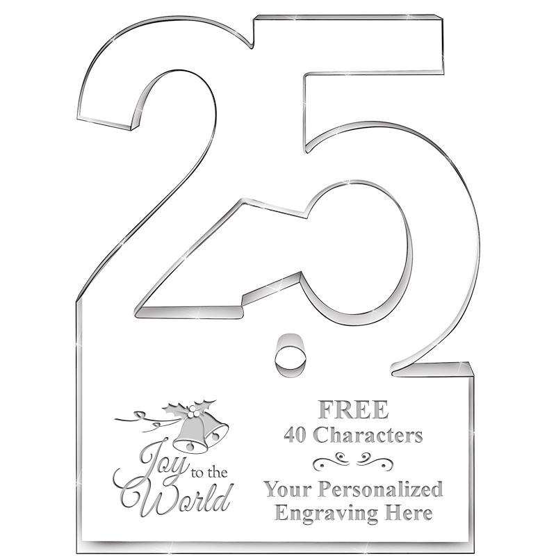 6" 25 YEARS OF SERVICE ACRYLIC