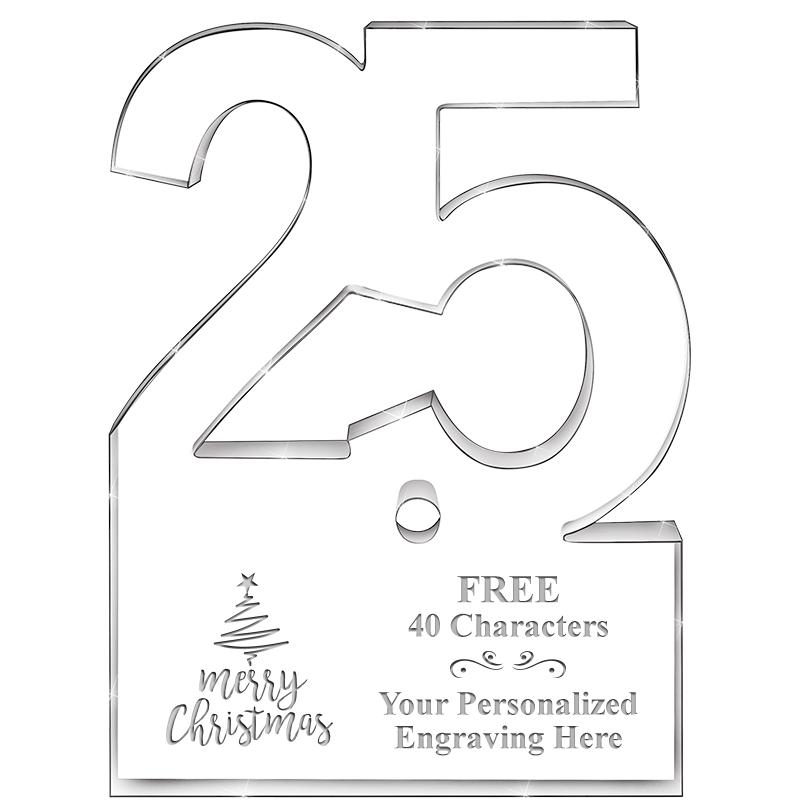 6" 25 YEARS OF SERVICE ACRYLIC