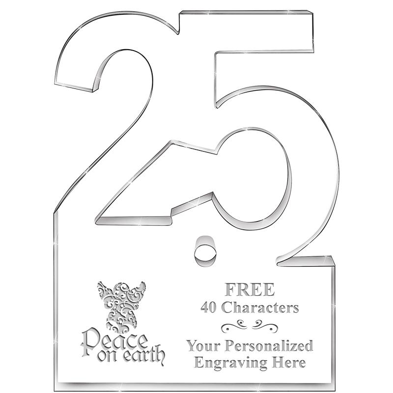 6" 25 YEARS OF SERVICE ACRYLIC