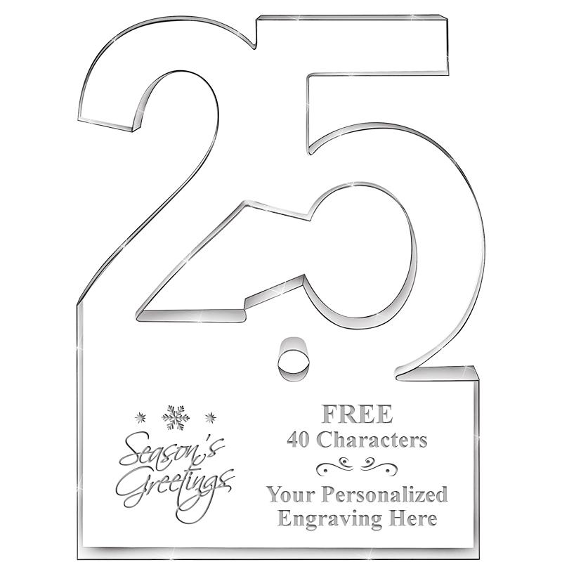 6" 25 YEARS OF SERVICE ACRYLIC