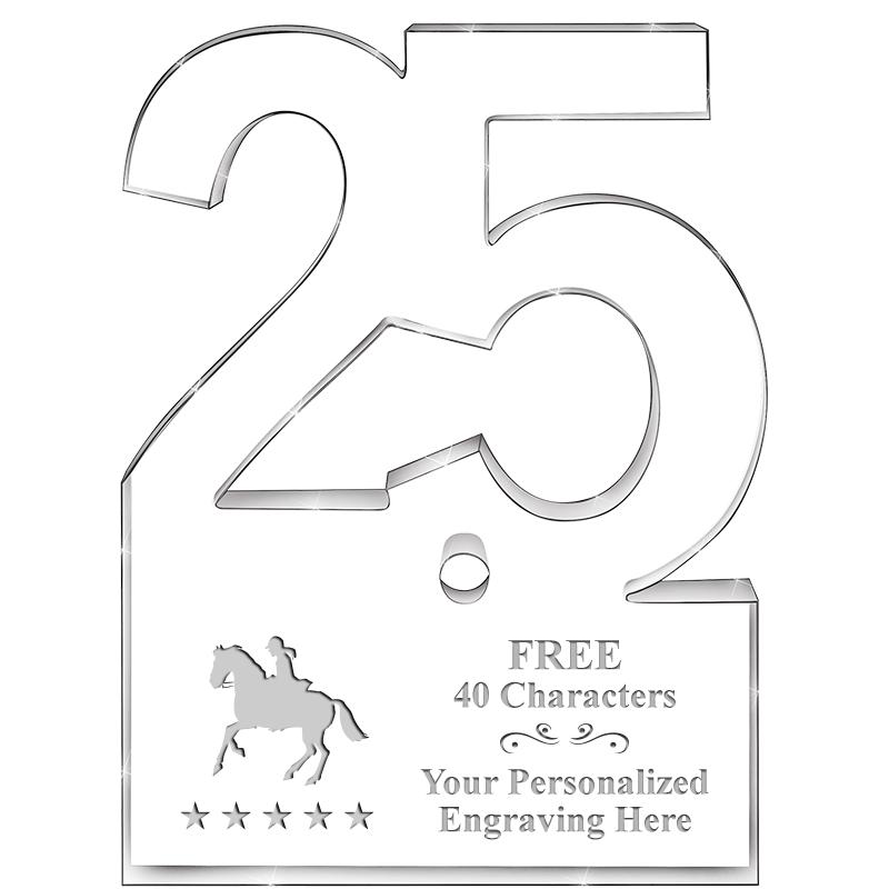 6" 25 YEARS OF SERVICE ACRYLIC