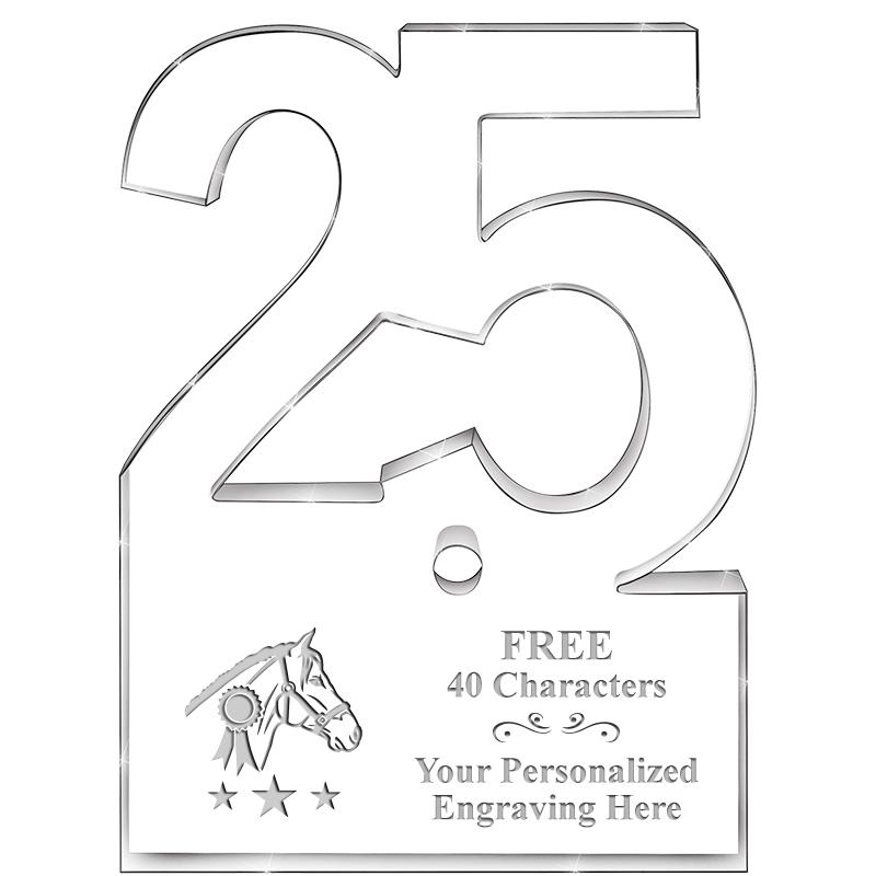 6" 25 YEARS OF SERVICE ACRYLIC