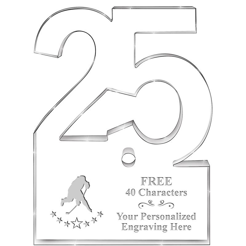 6" 25 YEARS OF SERVICE ACRYLIC