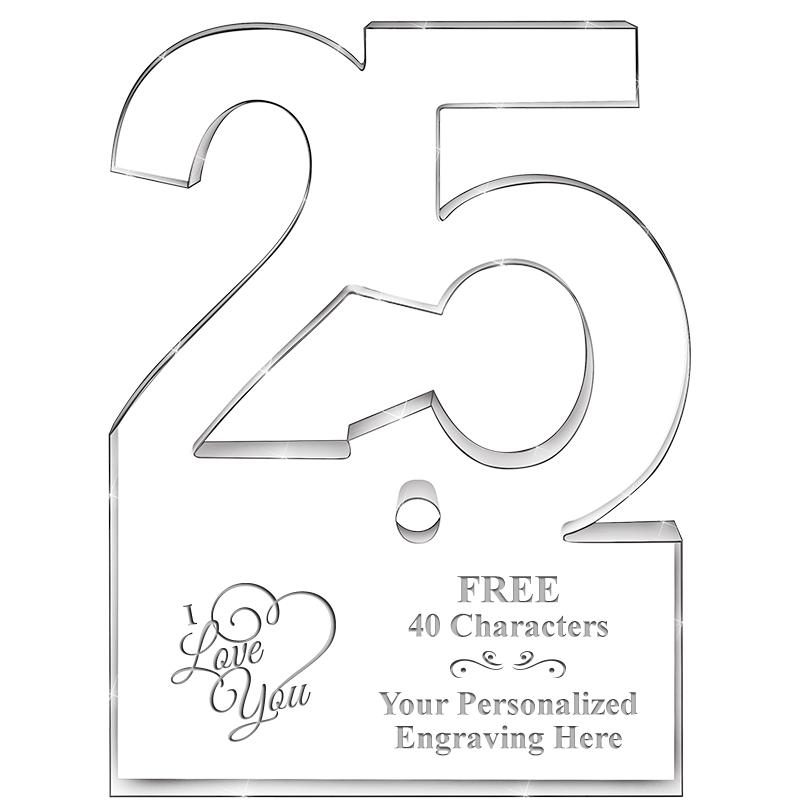 6" 25 YEARS OF SERVICE ACRYLIC