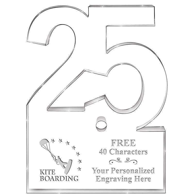 6" 25 YEARS OF SERVICE ACRYLIC