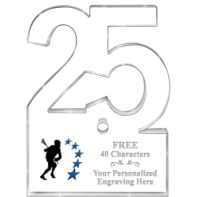 6" 25 YEARS OF SERVICE ACRYLIC