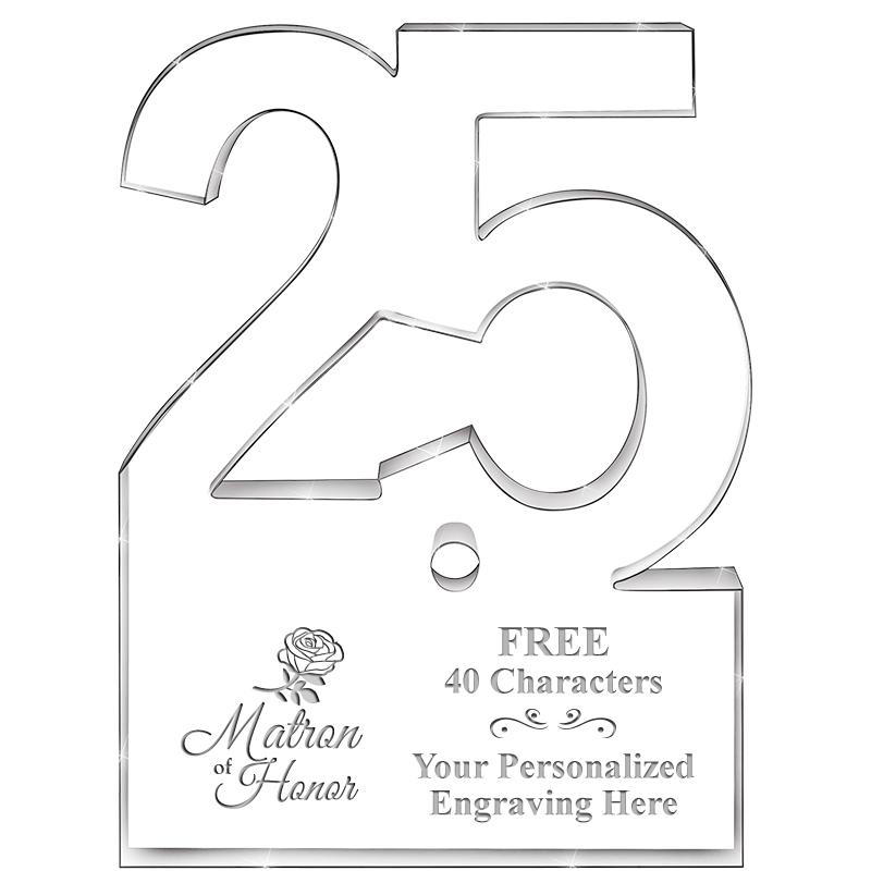 6" 25 YEARS OF SERVICE ACRYLIC