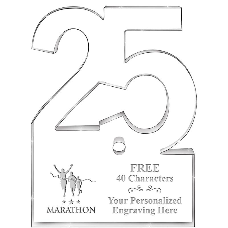 6" 25 YEARS OF SERVICE ACRYLIC