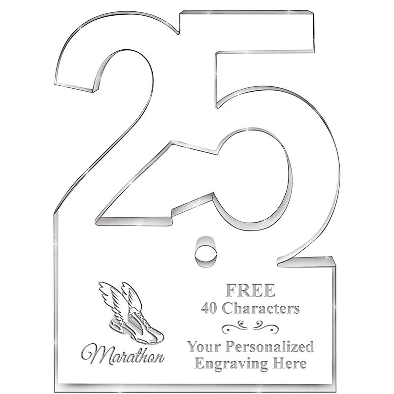 6" 25 YEARS OF SERVICE ACRYLIC