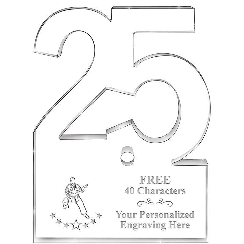 6" 25 YEARS OF SERVICE ACRYLIC