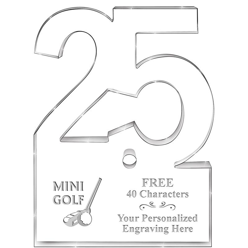 6" 25 YEARS OF SERVICE ACRYLIC