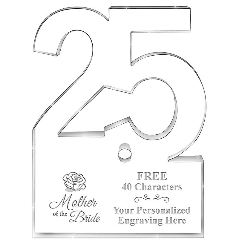 6" 25 YEARS OF SERVICE ACRYLIC