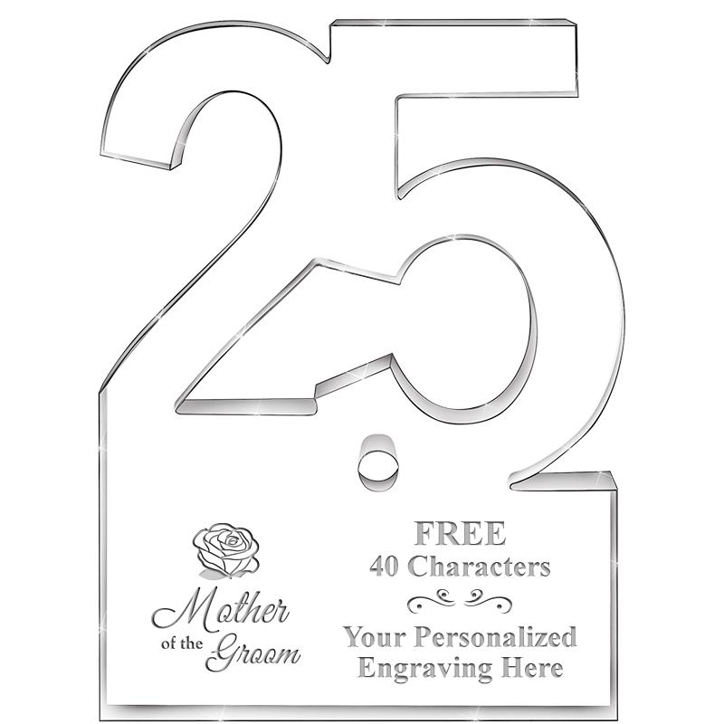 6" 25 YEARS OF SERVICE ACRYLIC