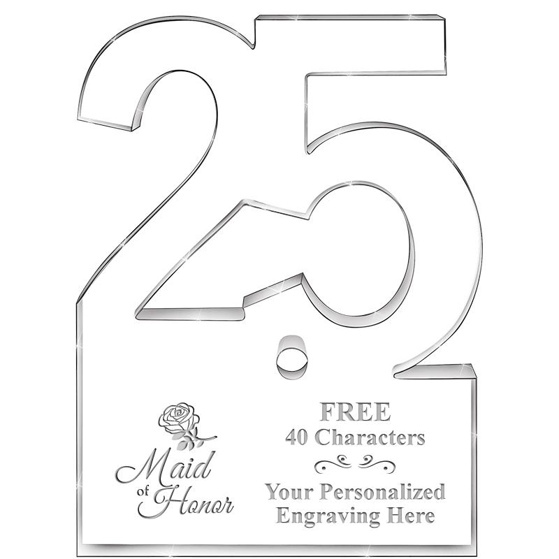 6" 25 YEARS OF SERVICE ACRYLIC