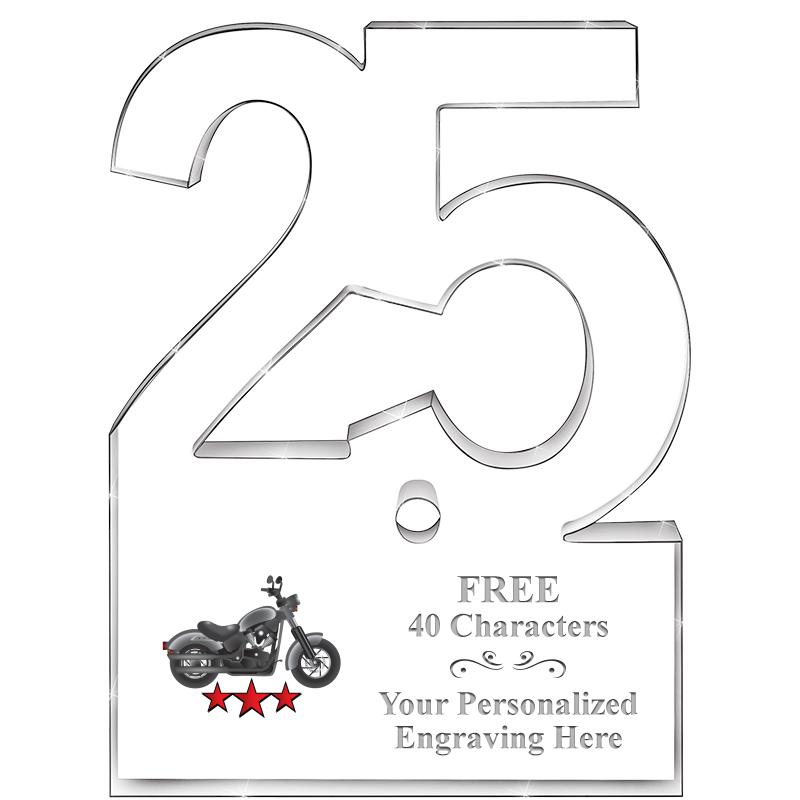 6" 25 YEARS OF SERVICE ACRYLIC