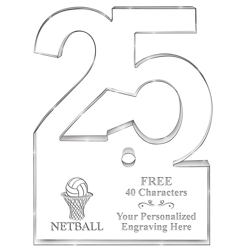 6" 25 YEARS OF SERVICE ACRYLIC