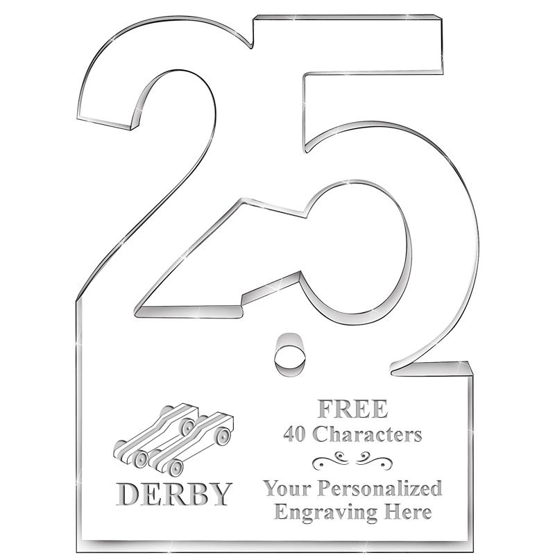 6" 25 YEARS OF SERVICE ACRYLIC